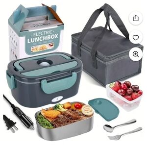 Buddew Electric Heated Lunch Box for Adults - 80W Fast Heating, 1.5L Food-Grade